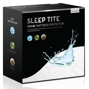 NWT Sleep Tite non-staining 99.99% Waterproof Mattress Protector- Split King
